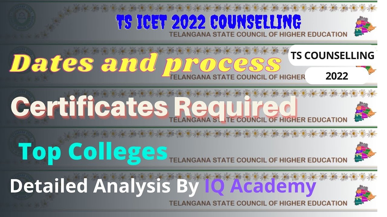 ts icet 2022 counselling dates | counselling process | counselling ...