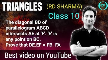 The diagonal BD of a parallelogram ABCD intersects the segment AE at the point F, where E is any