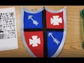 Cardboard knight shield part 2