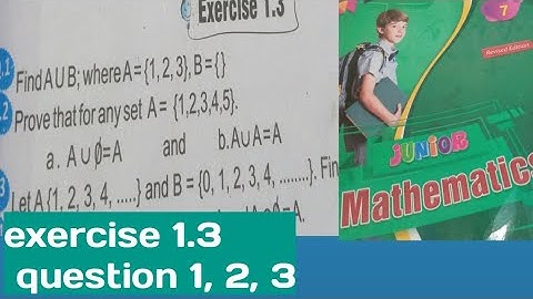 7th #maths  #set   exercise #1.3 || question # 1 # 2 # 3  smart series , #union & #intersection