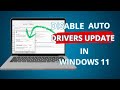 How to Disable Auto Drivers Updates in windows 11