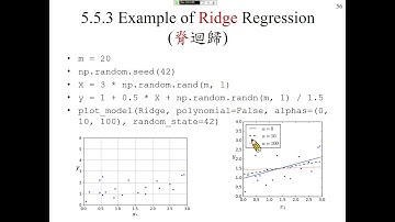 許志華機器學習 5-5-3 脊迴歸例子
