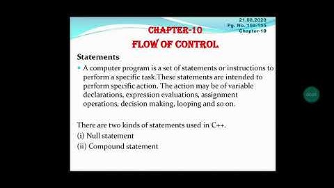 XI - Computer Science  Chapter- 10( Part-1)