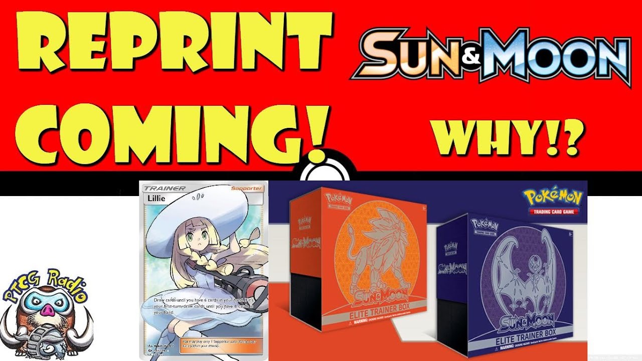 Sun Moon Is Getting A Reprint 4 Years Later Etbs Will Be Cheap Again Pokemon Tcg News Youtube