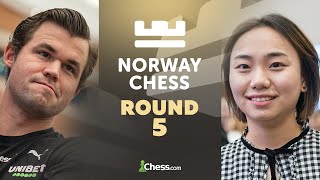 Norway Chess 2025! Magnus v. Fabiano, Hikaru v. Arjun & Ju v. Muzychuk In Rd 5