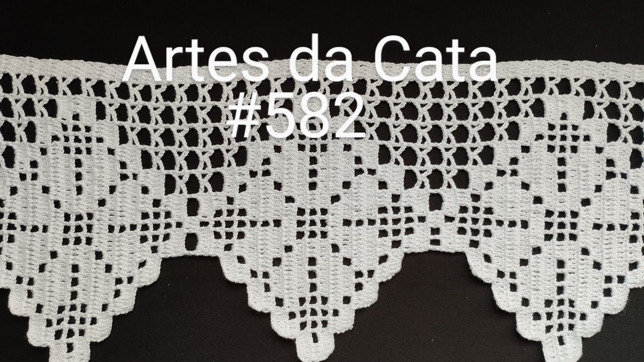 Bico em crochê #582 parte 01/02 #artesdacata #bicodecroche #barradodecroche #panodeprato #diy