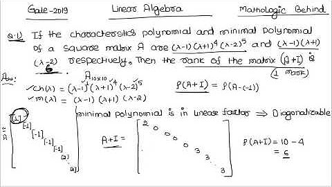 Linear Algebra (Gate-2019)