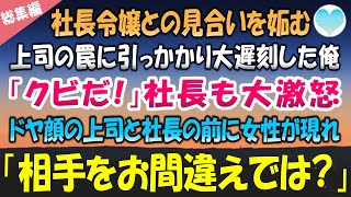 【感動する話】女性経験ゼロで仕事人間の俺に突然社長令嬢とのお見合い話が！俺を妬む上司の罠にはまり社長が大激怒「お前はクビだ！」したり顔の上司に怒りを堪え「相手を間違えてますよ」【泣ける話】朗読　総集編