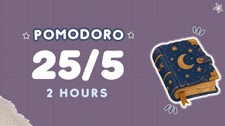 2 Hour Pomodoro Timer 25/5 🔮 Study With Me | Cozy Lofi Music, Magic Book