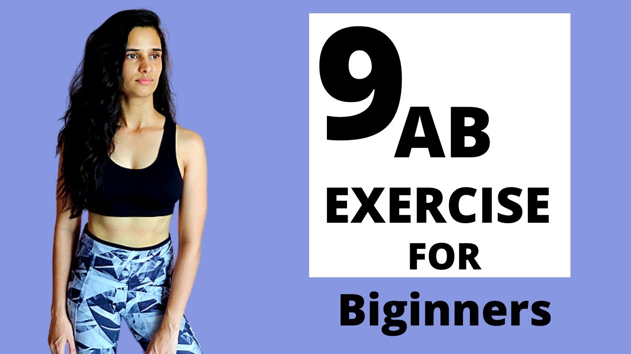 Abs Workout || 9 Ab Exercise for Beginner... - YouTube