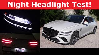 2026 Genesis G80 Headlight Test and Night Drive