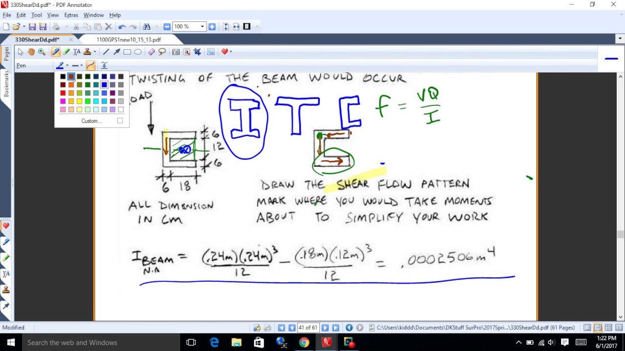 Strengths 170601 Shear Center Deflection Intro