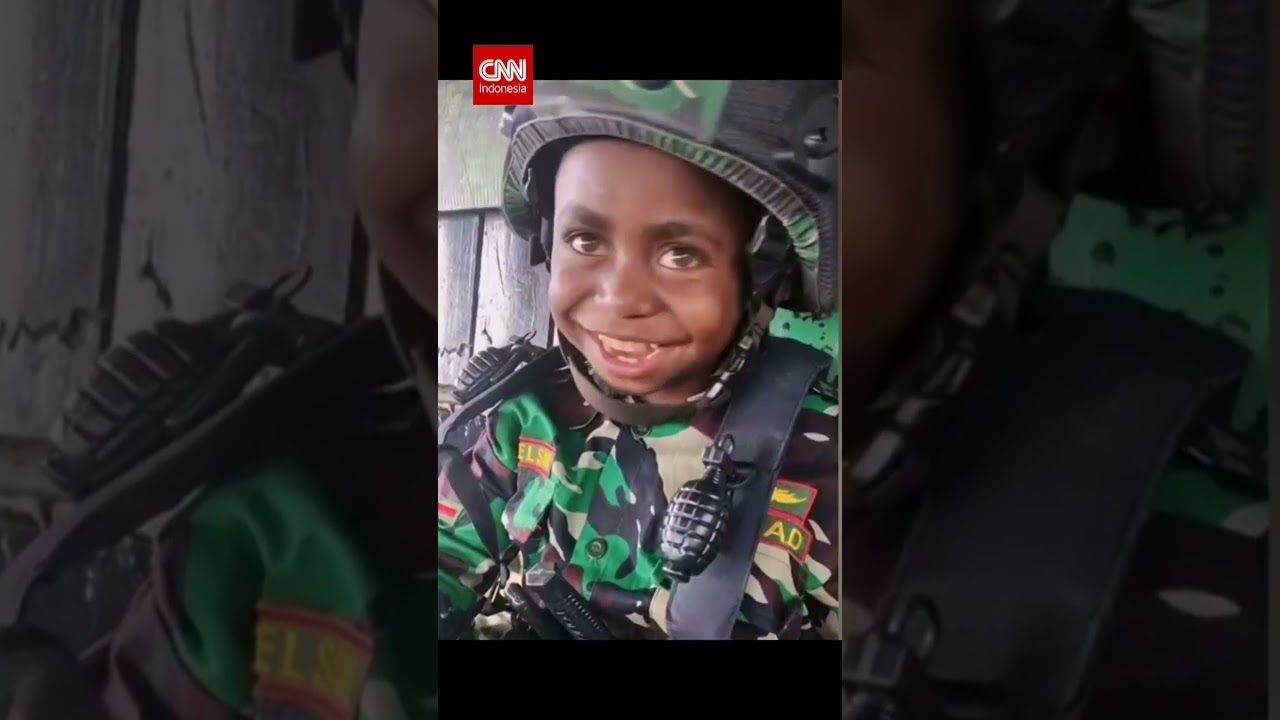 Bocah Papua Kesayangan TNI, ke Sekolah Dikawal Tentara