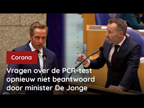 Vragen over de PCR test opnieuw niet beantwoord door minister De Jonge | 18-11-2020