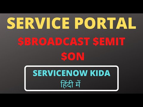 Service Portal broadcast emit | pass data from one widget to another using $broadcast  $emit