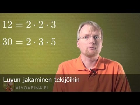 Video: Kuinka Tekijät Luvut Alkutekijöiksi