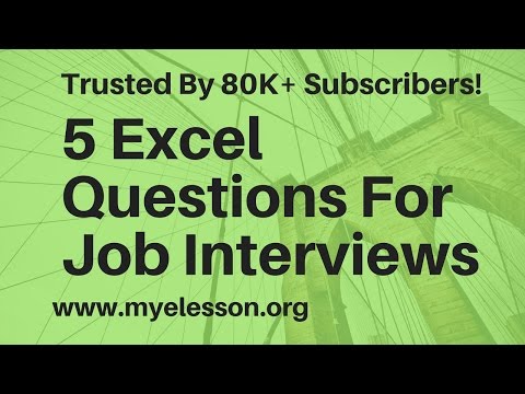 5 Excel Questions Asked in Job Interviews ☑️