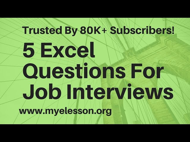 mp3 - 5 excel questions asked in job interviews