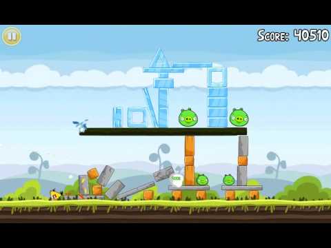 Official Angry Birds walkthrough for theme 4 levels 11-15