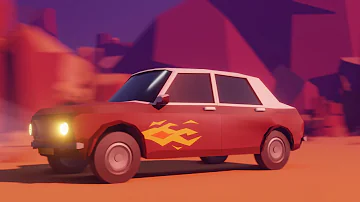 Car in the desert - Blender animation