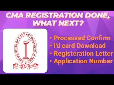 CMA Registration Processed | Procedure After CMA Foundation/Inter/Final Registeration