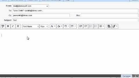 How to write an email message in SmarterMail