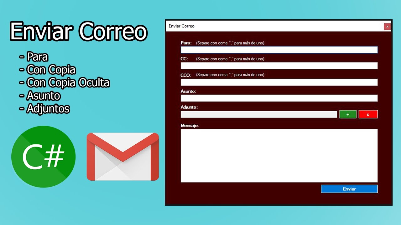 Como enviar correo desde C# - ✅ Codigo Fuente ✅