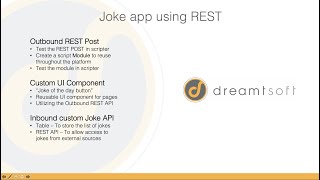 Build a joke app with custom REST APIs, U.I. components, and script modules.