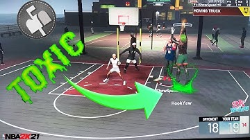 FIRST TIME FEELING HOW IT FEELS TO GET POST HOOK TOXIC LINE UP EVER IN NBA 2K21! *TOXIC GAMEPLAY*