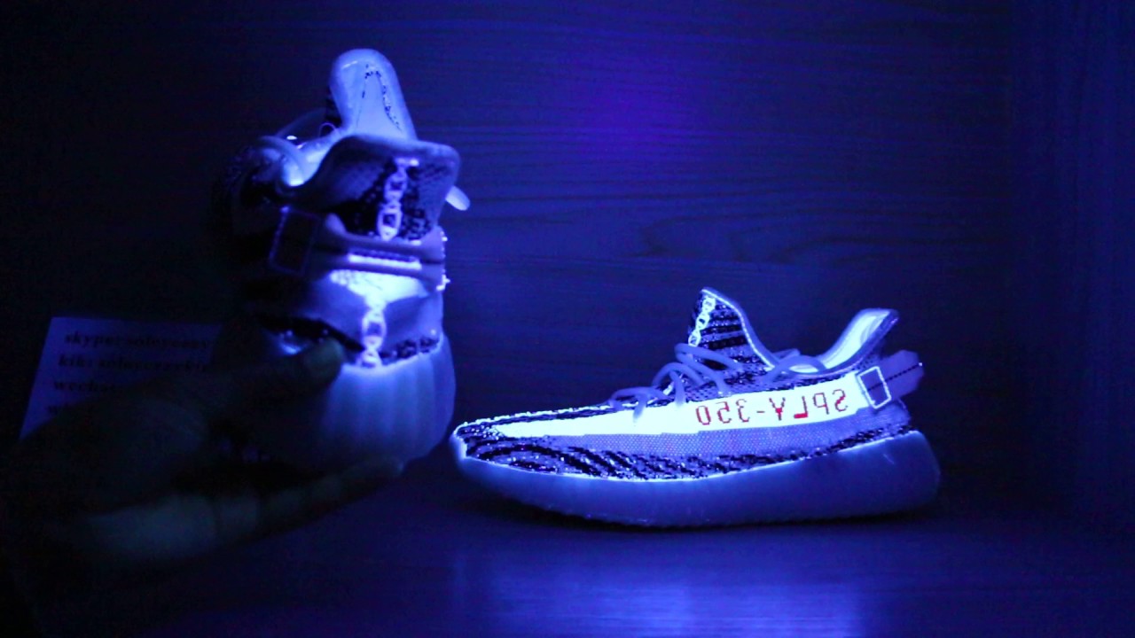 yeezy zebra uv light