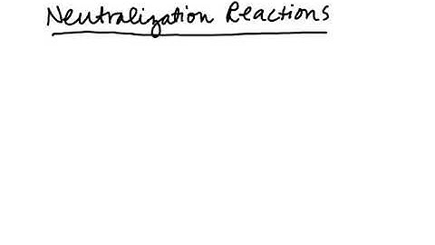 Neutralization reactions and titration