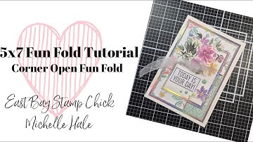 5x7 Fun Fold Card Tutorial using Pinkfresh Studios