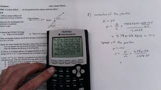 U5 Physics 30 Lesson 4 Compton Effect q  8, 9 p 105