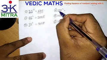 Vedic Maths || Finding Square of any number ending with 5, in just 3 seconds.(eg.: 25 or 75 or 205)