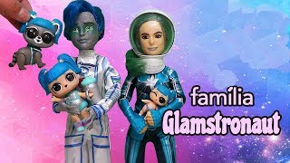 LOL Famílias - Família da Glamstronaut Bonecas LOL e Abrindo Fuzzy Pets -Brinquedonovelinhas