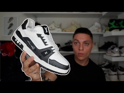 Louis Vuitton Trainer Denim Black Sneakers unboxing and review