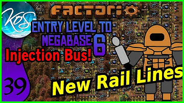 Factorio - Entry Level to Megabase 6: Injection Bus 39 - RAILS TO THE SOUTH