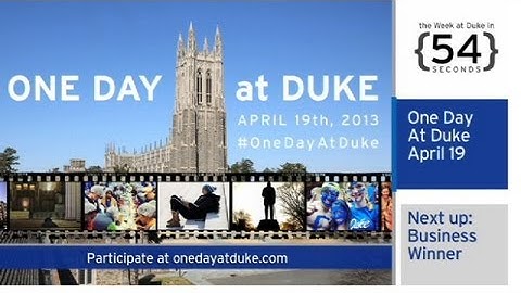 The Week at Duke {in 60 Seconds}: 