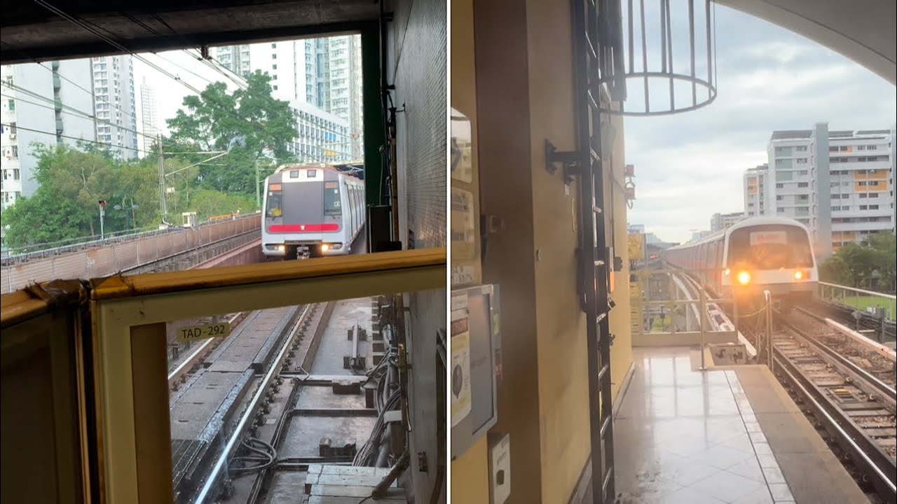【Speed Comparison 】 TWL M train VS SMRT C151 entering station - YouTube
