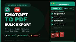 Bulk ChatGPT to PDF Converter – Select, Edit & Export AI Chats