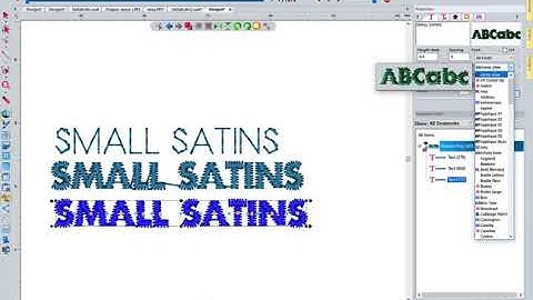 Digitizing Small Satin Stitch Embroidery Letters