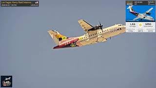 Departure Of JSX ATR 42-600 N401JX Spirit of Santa Monica From LAS Vegas to SMO Santa Monica