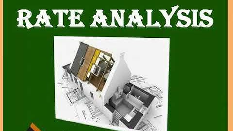 Rate Analysis | Introduction | Overhead Cost | Task or Out turn