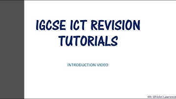 IGCSE ICT 2016 PAST QUESTIONS REVISION