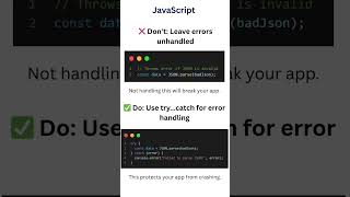 Clean Error Handling in JS
