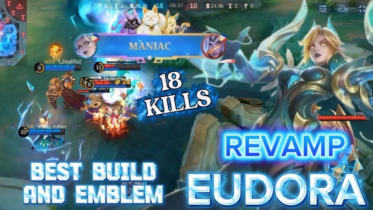 REVAMP EUDORA BEST BUILD 2026!! - 18 KILLS + MANIAC⚡with the Lightning Queen!