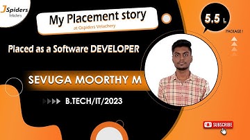 My Placement Story from B.TECH(IT) to Software Developer | Jspiders Velachery.