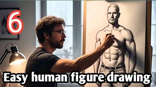 Drawing Humans made easy 6 | How To Draw Human Figures | Human figure Drawing for Beginners easy