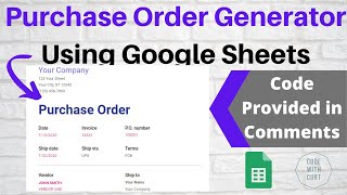 Google Sheets Purchase Order Generator: Using Purchase Order Template and Google Apps Script screenshot 5