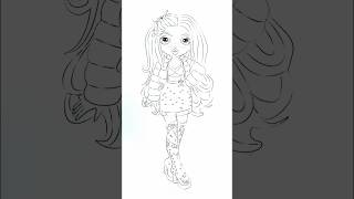 ⚡️Coloring Rainbow High Poppy Rowan #shorts #rainbowhigh #coloring #speedcoloring 🌈
